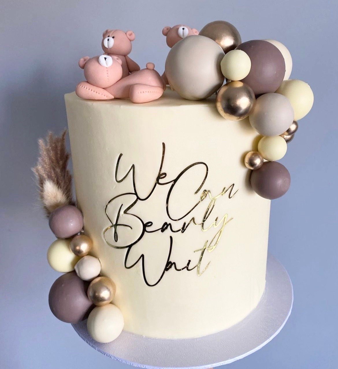 We Can Bearly Wait Card Cake Charm - Image 2