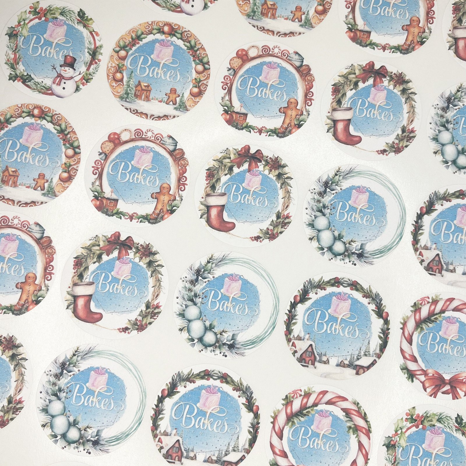 Customisable Christmas Logo Stickers