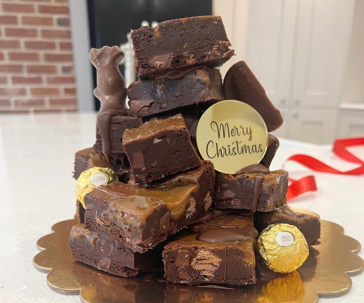 Merry Merry Christmas Gold Acrylic Disc