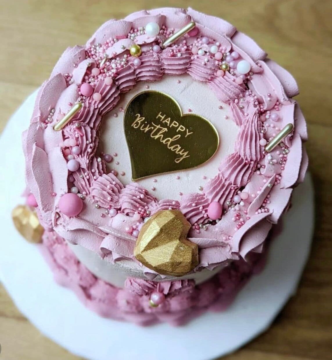 Acrylic Happy Birthday Heart Disc