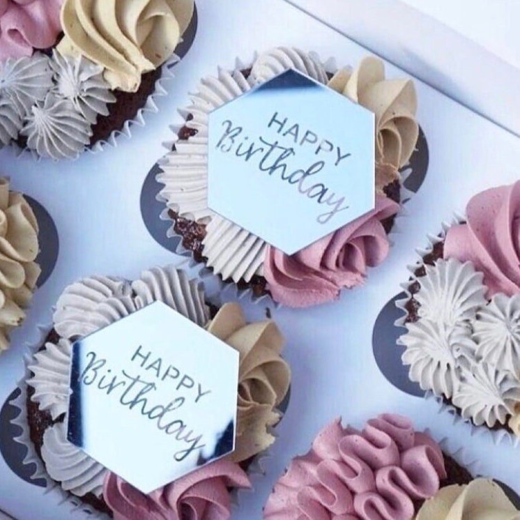 Hexagon Acrylic Happy Birthday Disc - Image 2