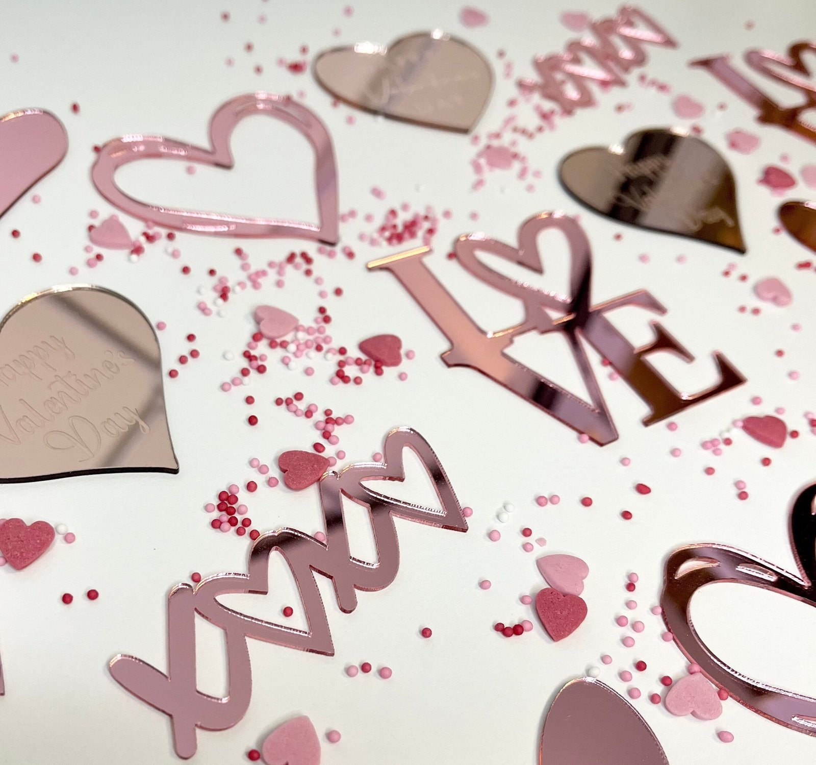 Acrylic Valentines Themed Cupcake Topper Bundle - Image 2