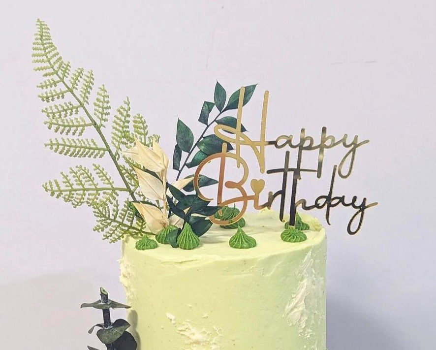 Acrylic Happy Birthday Cake Topper - Image 4