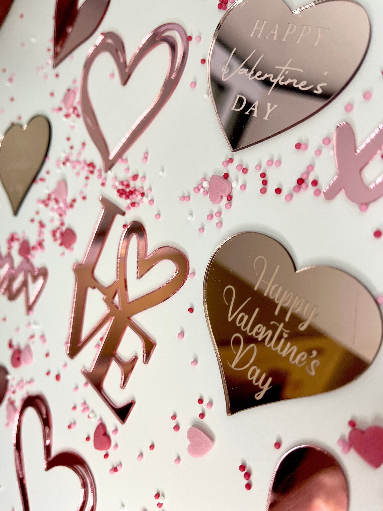 Acrylic Valentines Themed Cupcake Topper Bundle