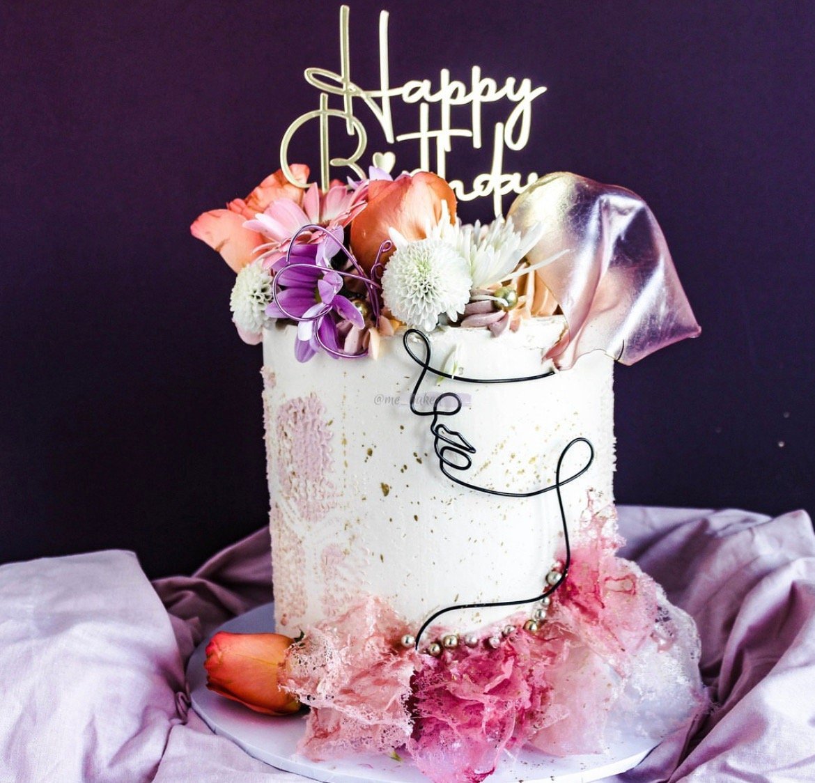Acrylic Happy Birthday Cake Topper - Image 5