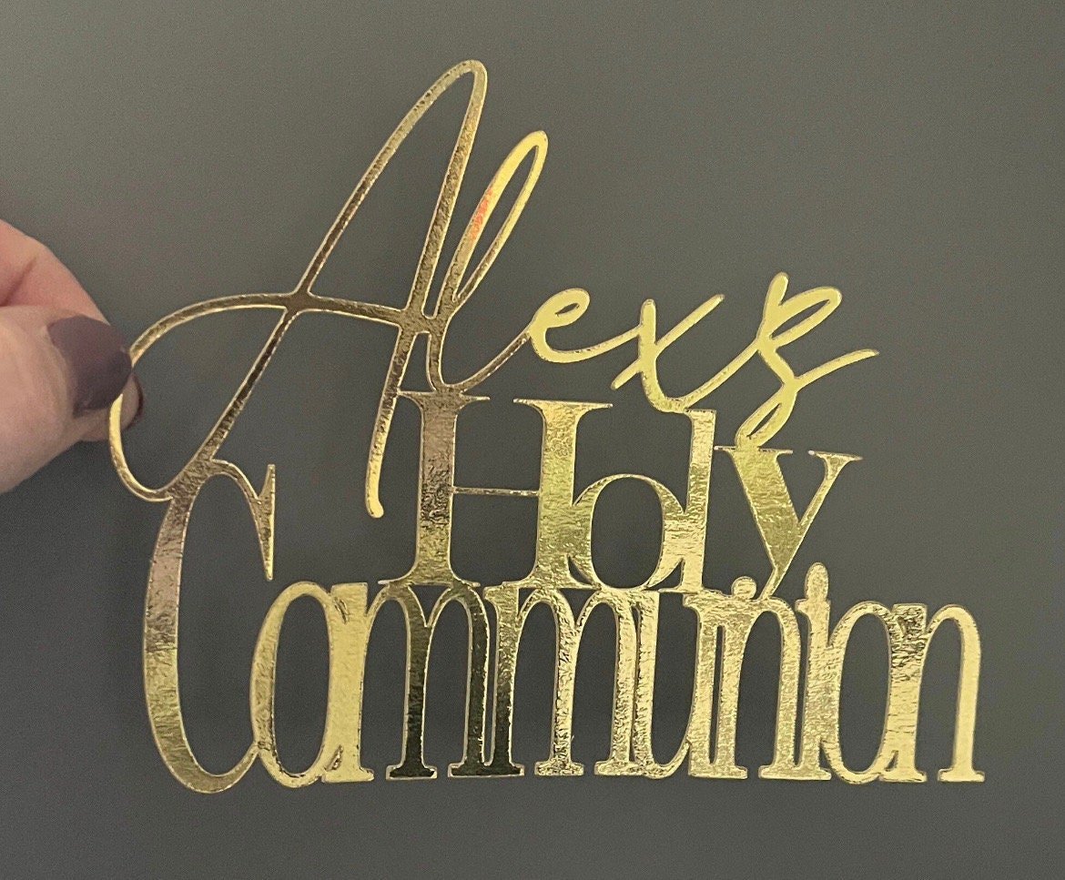 Christening Baptism Cake Topper & Acrylic Cross - Image 7