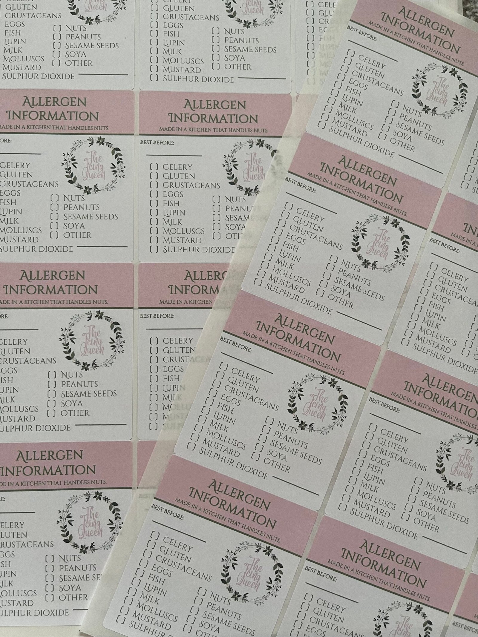 Allergen Gloss Stickers