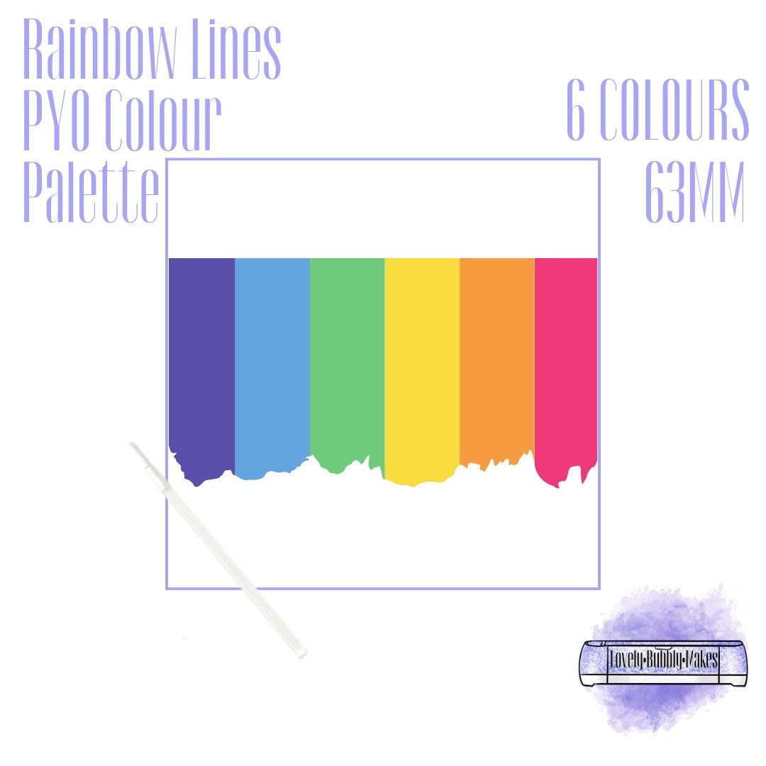 PYO Edible Rainbow Lines Paint Palettes