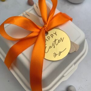 Acrylic ‘Happy Easter’ Disc Tag - Happy Easter Cake/Cupcake Disc Tag - Acrylic Topper