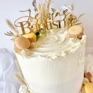 Christening Baptism Cake Topper & Acrylic Cross