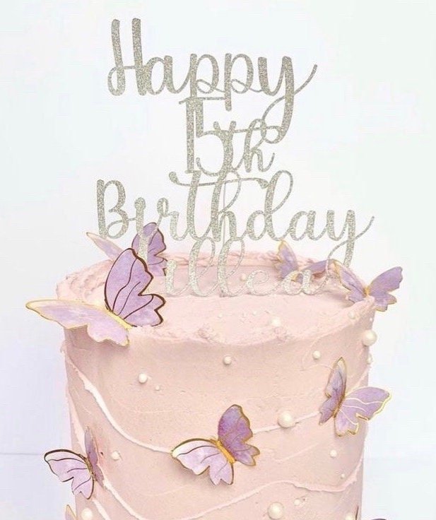 Happy Age Name Cake Topper - Image 4