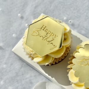 Hexagon Acrylic Happy Birthday Disc