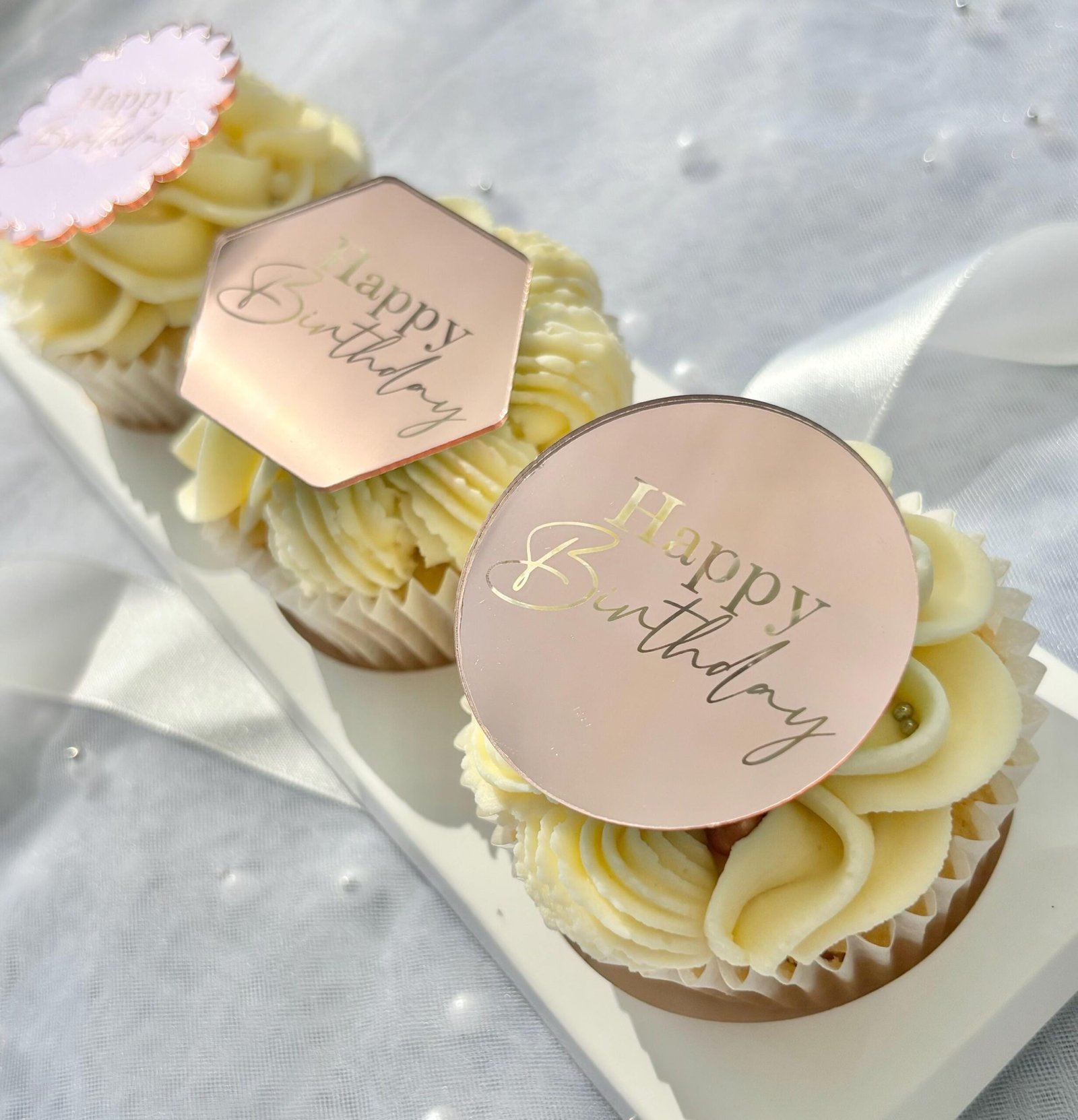 Hexagon Acrylic Happy Birthday Disc - Image 3