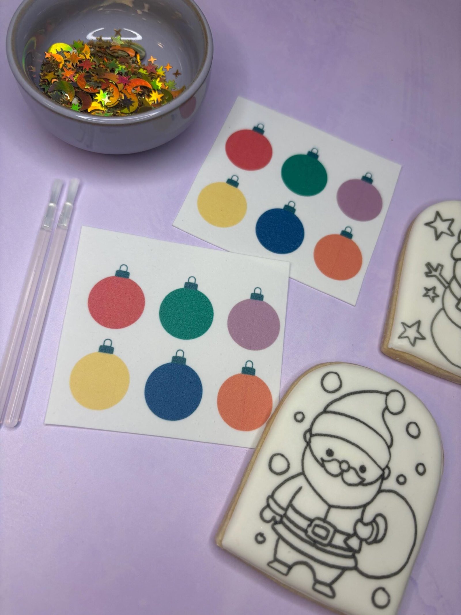 Christmas Bauble PYO Edible Paint Palette - Image 3