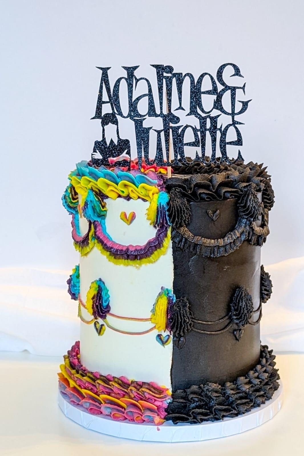 Wednesday Adams Style Cake Topper