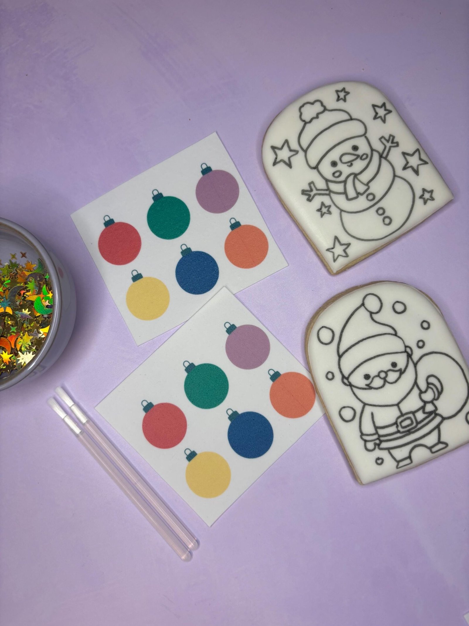 Christmas Bauble PYO Edible Paint Palette