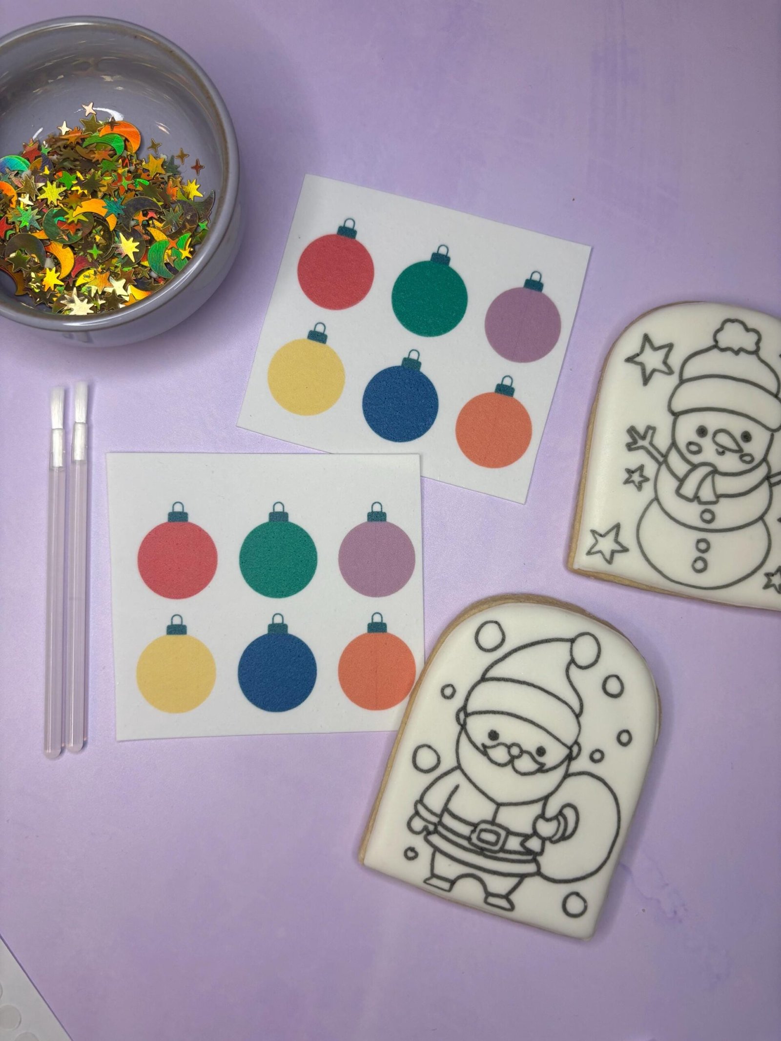 Christmas Bauble PYO Edible Paint Palette - Image 2