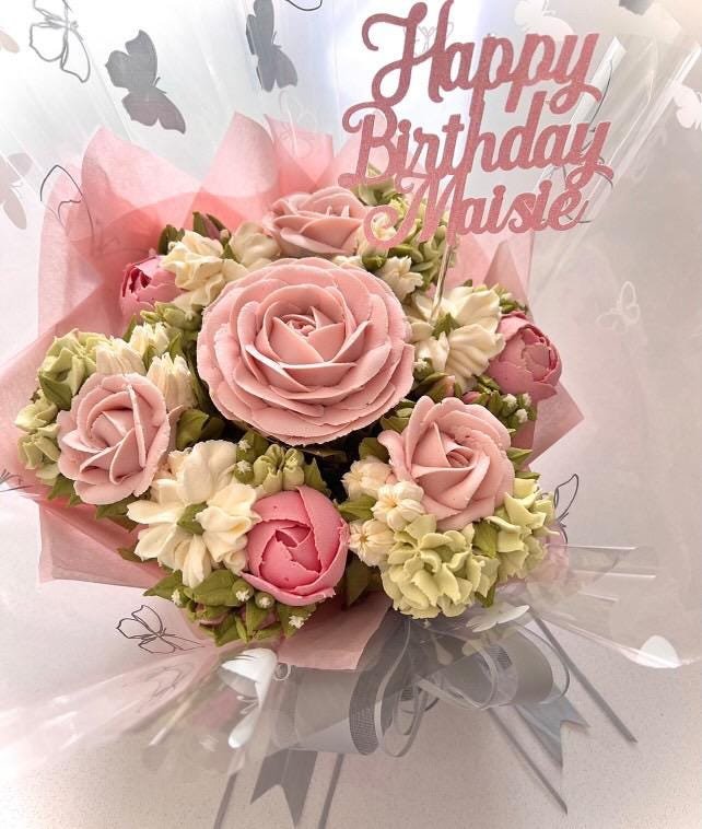 Birthday Cake / Cupcake Topper - Happy Age Birthday Name - Image 7