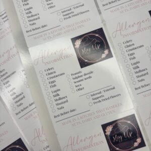 Personalised Allergen Stickers