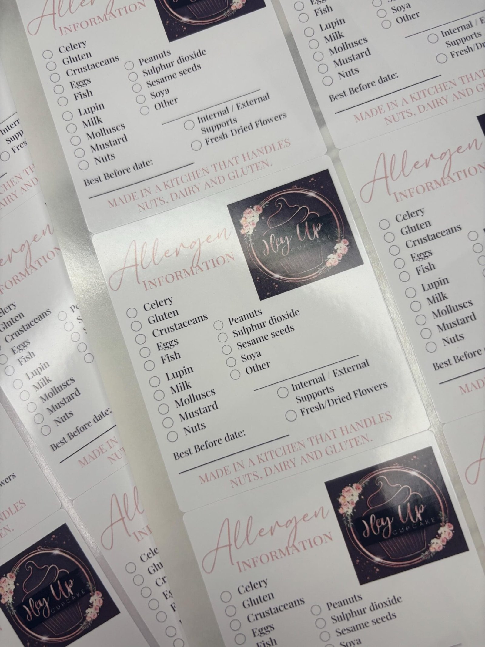 Personalised Allergen Stickers