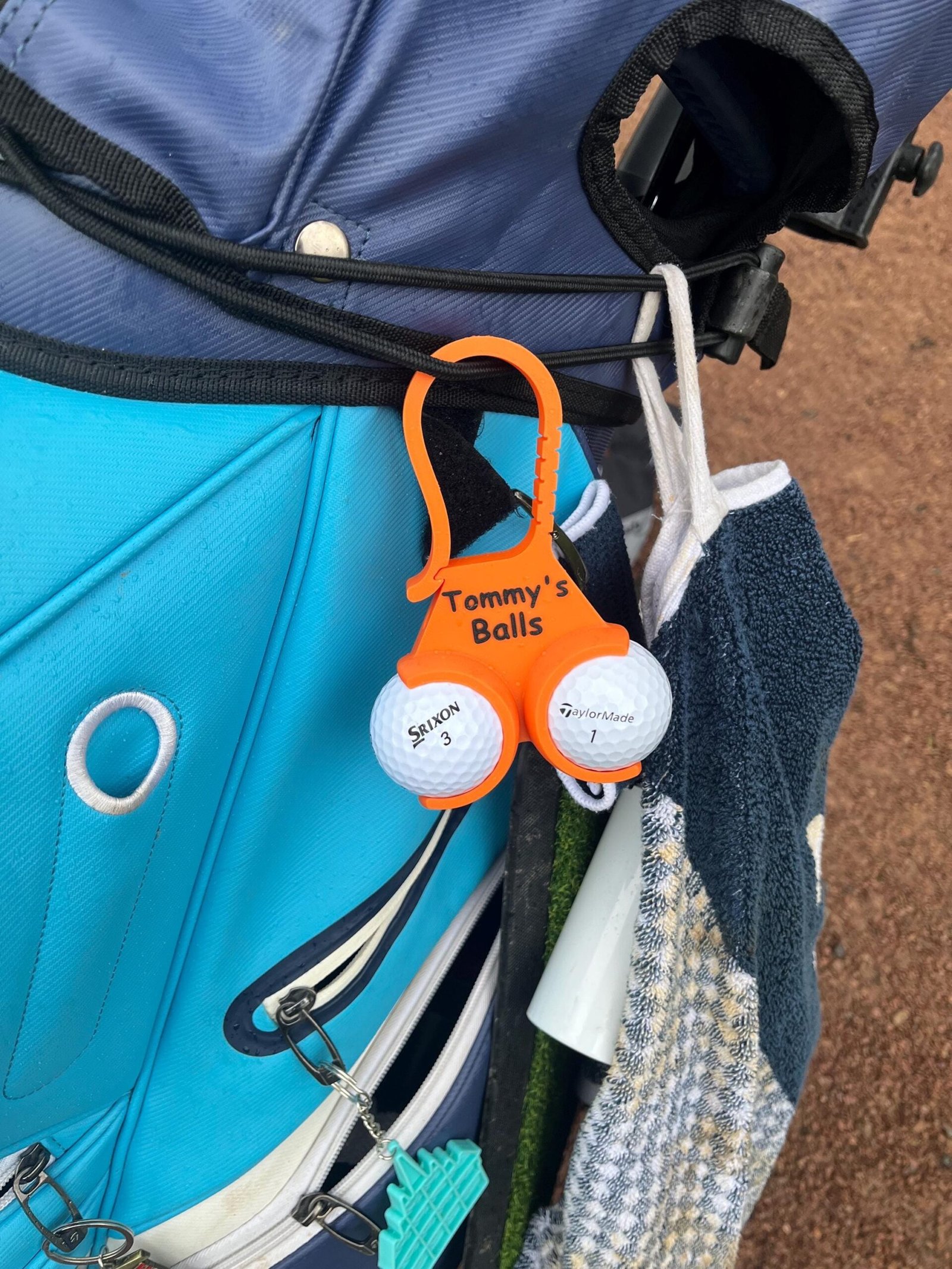 Personalised Dual Golf Ball Holder with Name - Image 2