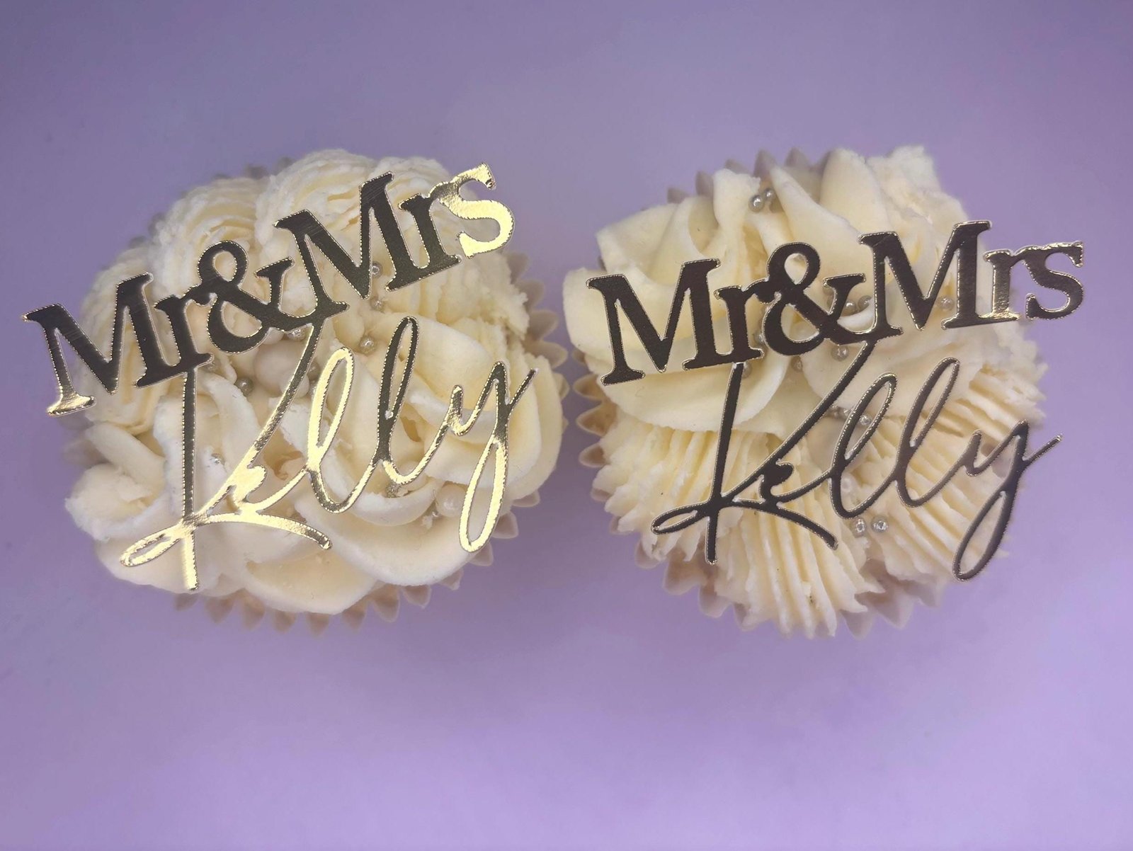 Mr & Mrs Name Cupcake Topper - Image 4