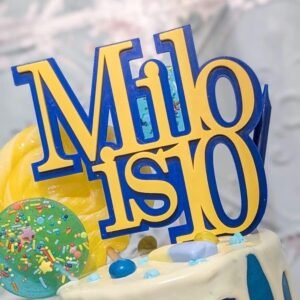 Personalised Acrylic Style Cake Topper - Any Colour