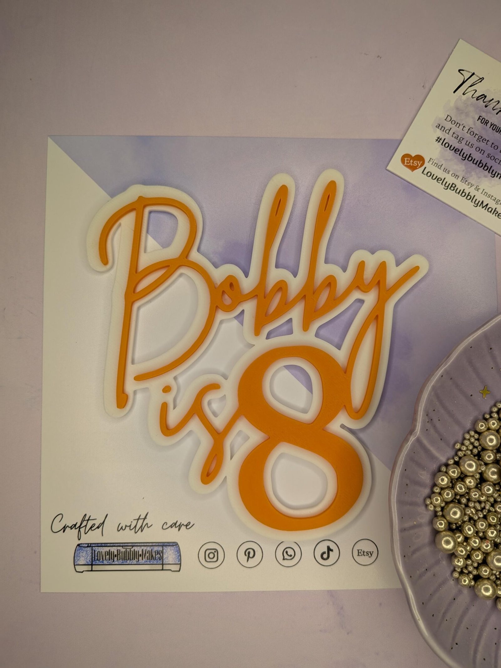 Acrylic Layered Cake Topper - Image 3