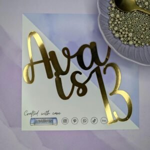 Happy Age Name Cake Topper