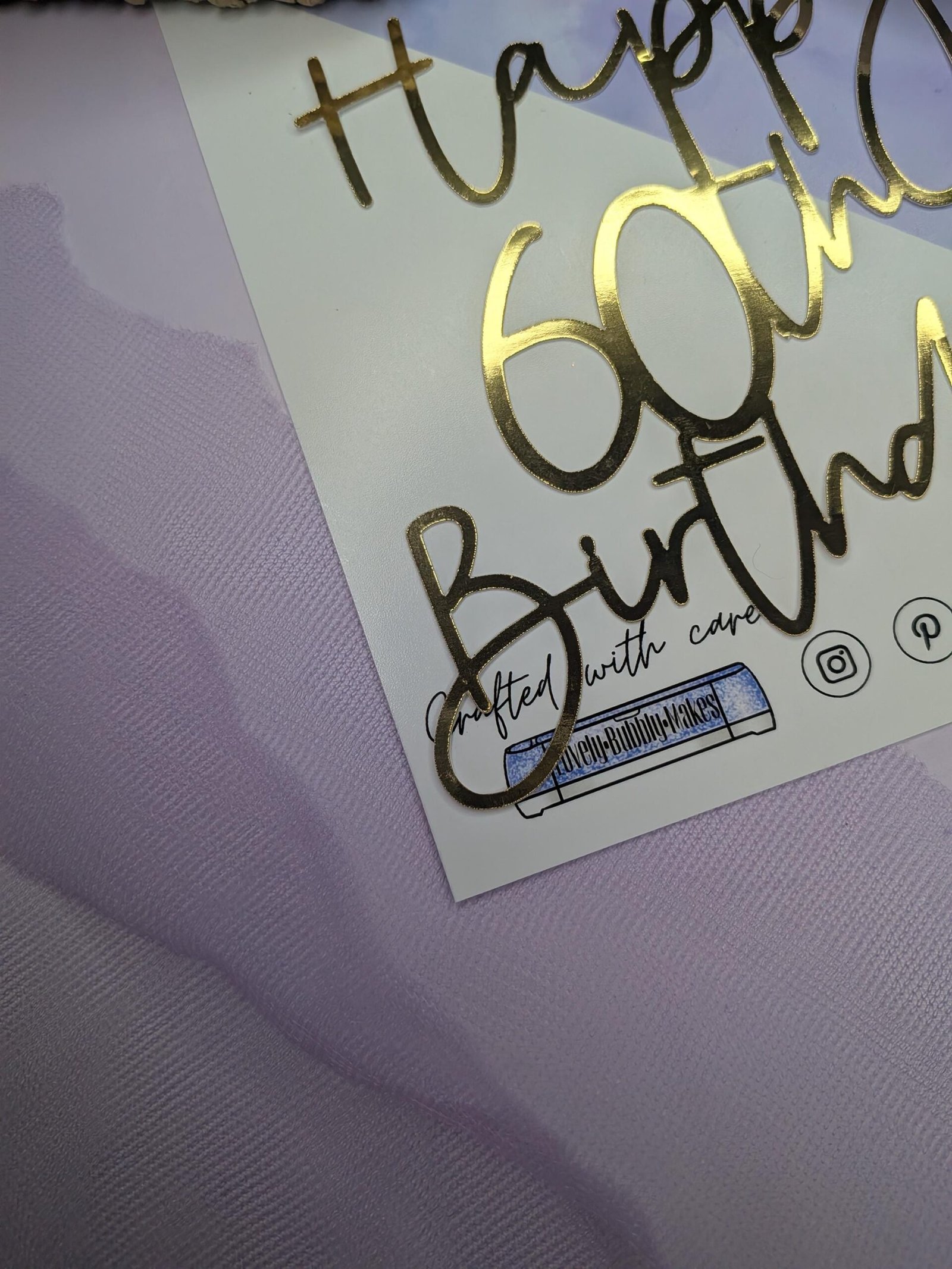 Happy Birthday Age Cake Topper - 50th, 60th, 70th - Image 2