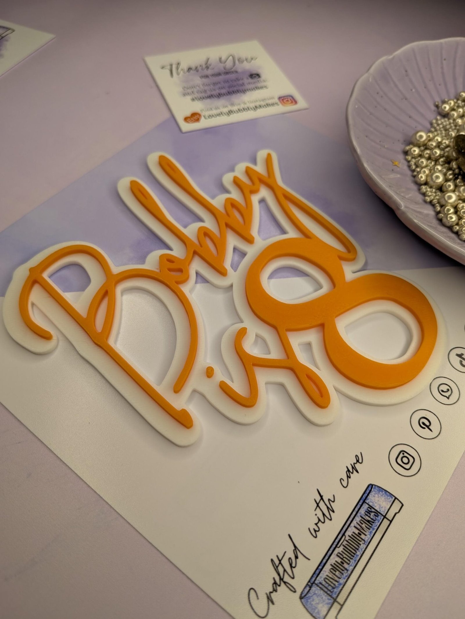 Acrylic Layered Cake Topper - Image 2