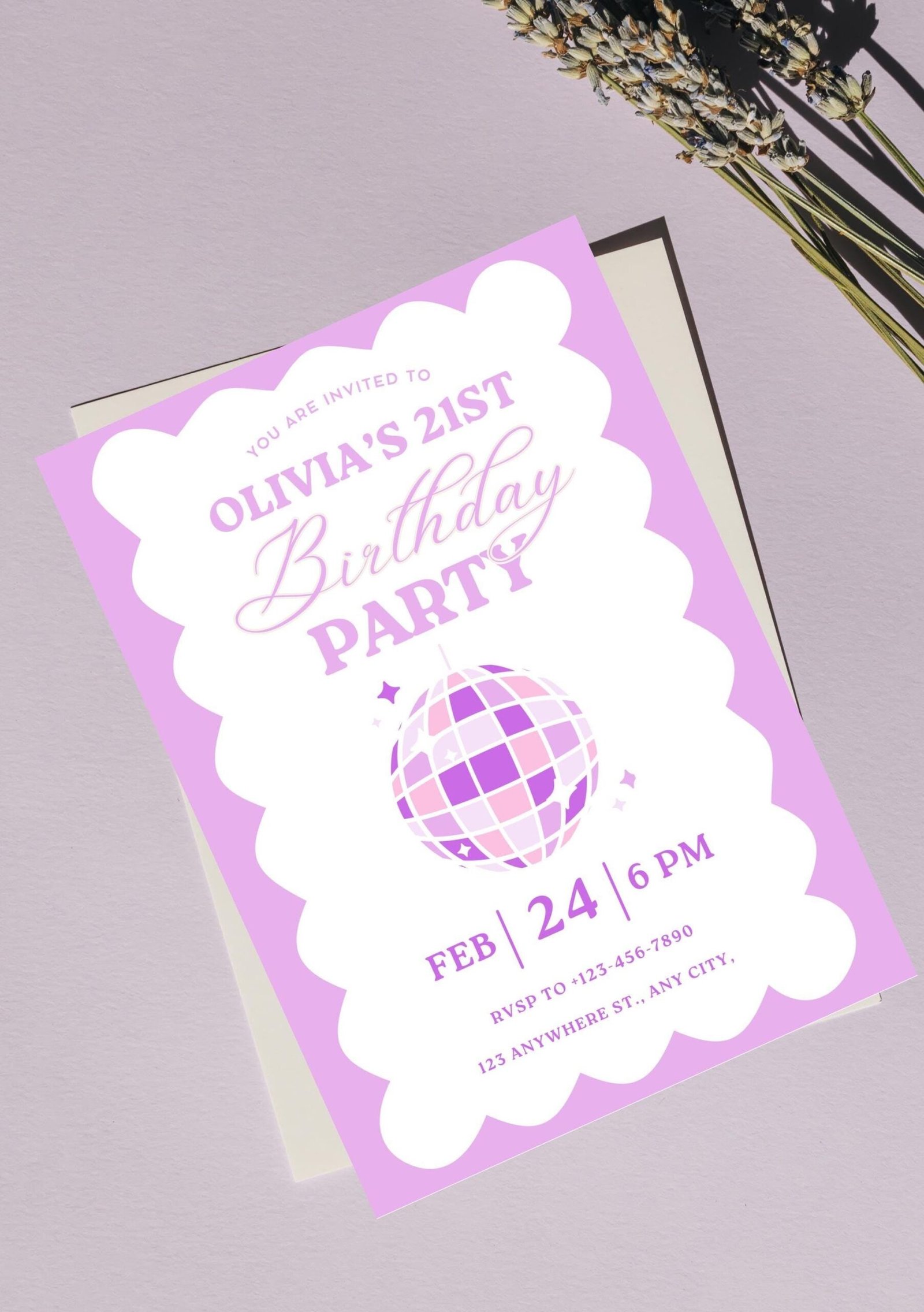 Disco Birthday Party Invitation - Image 3