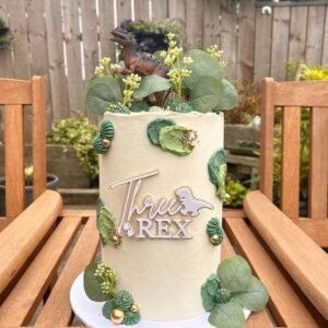 Acrylic Personalised Three Rex Topper