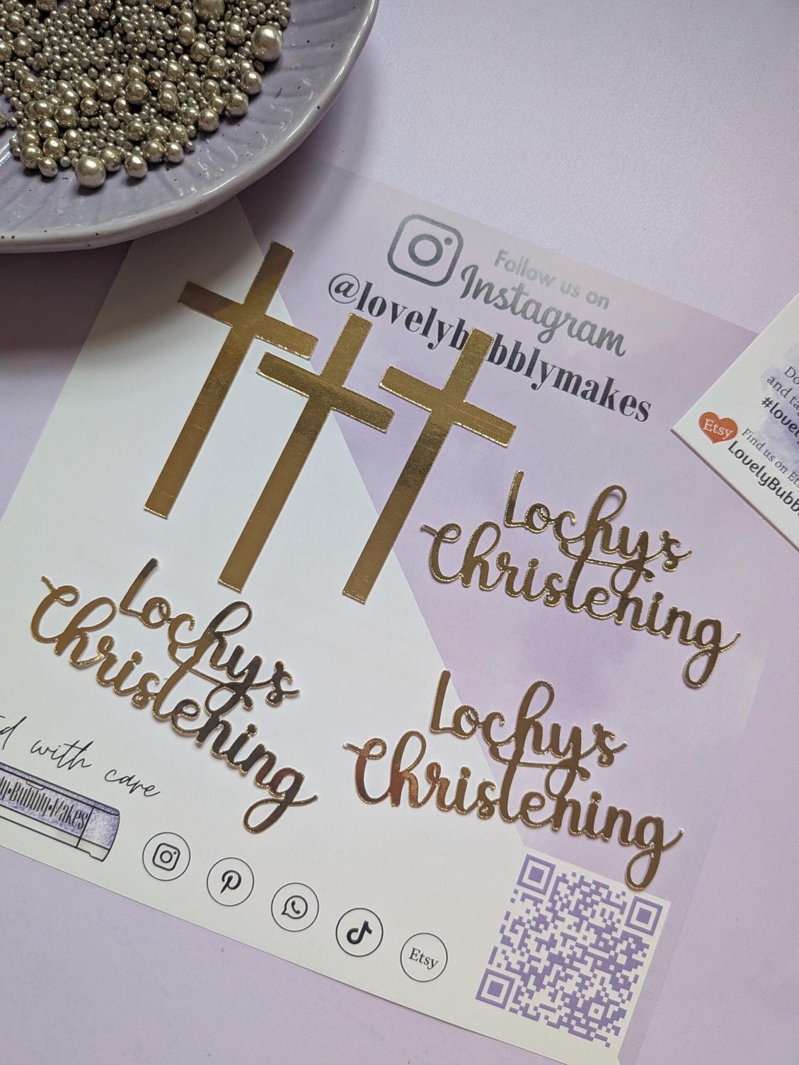 Christening/Baptism & Cross Topper Bundle