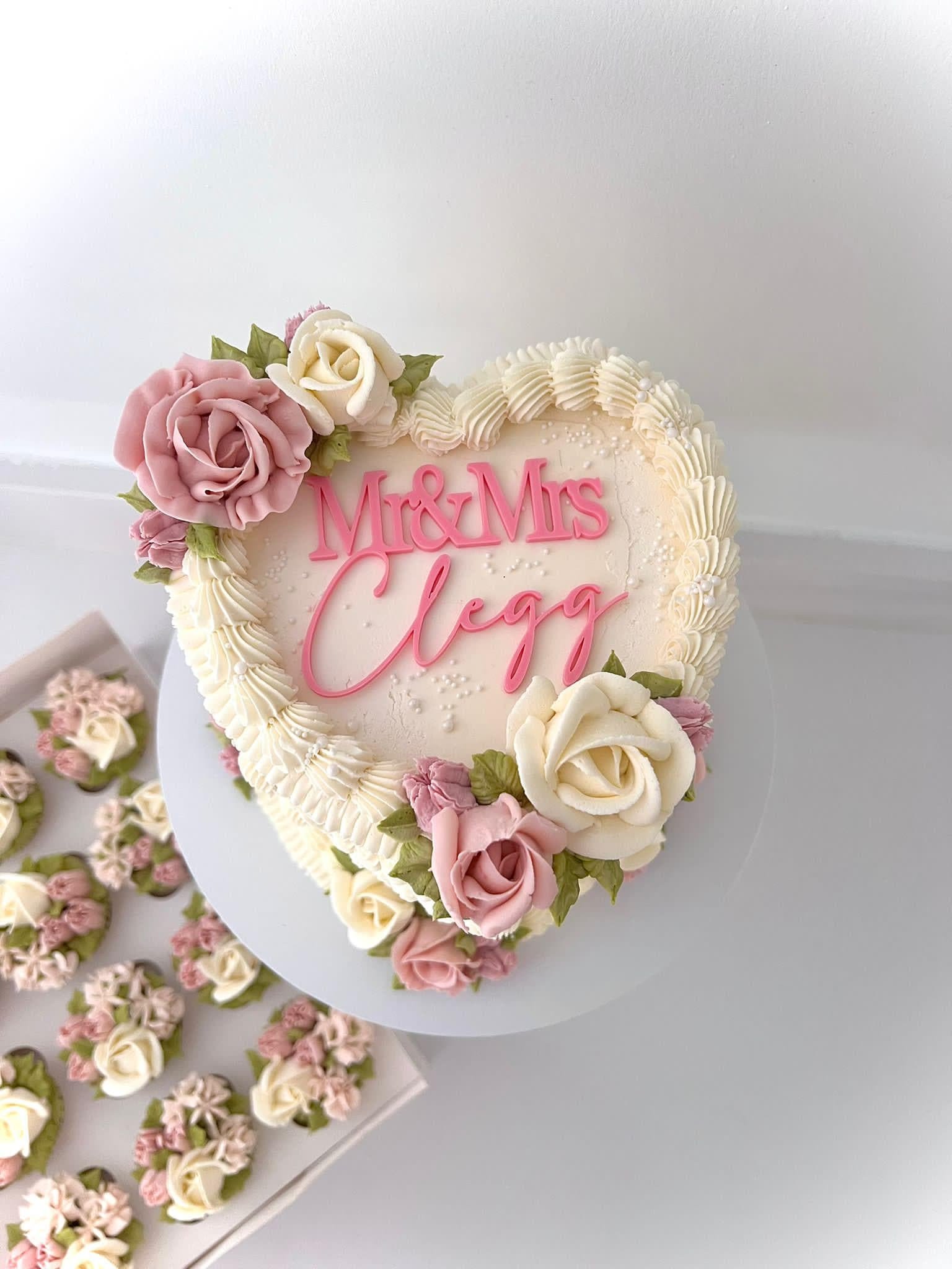 Acrylic Wedding Cake Charm Topper