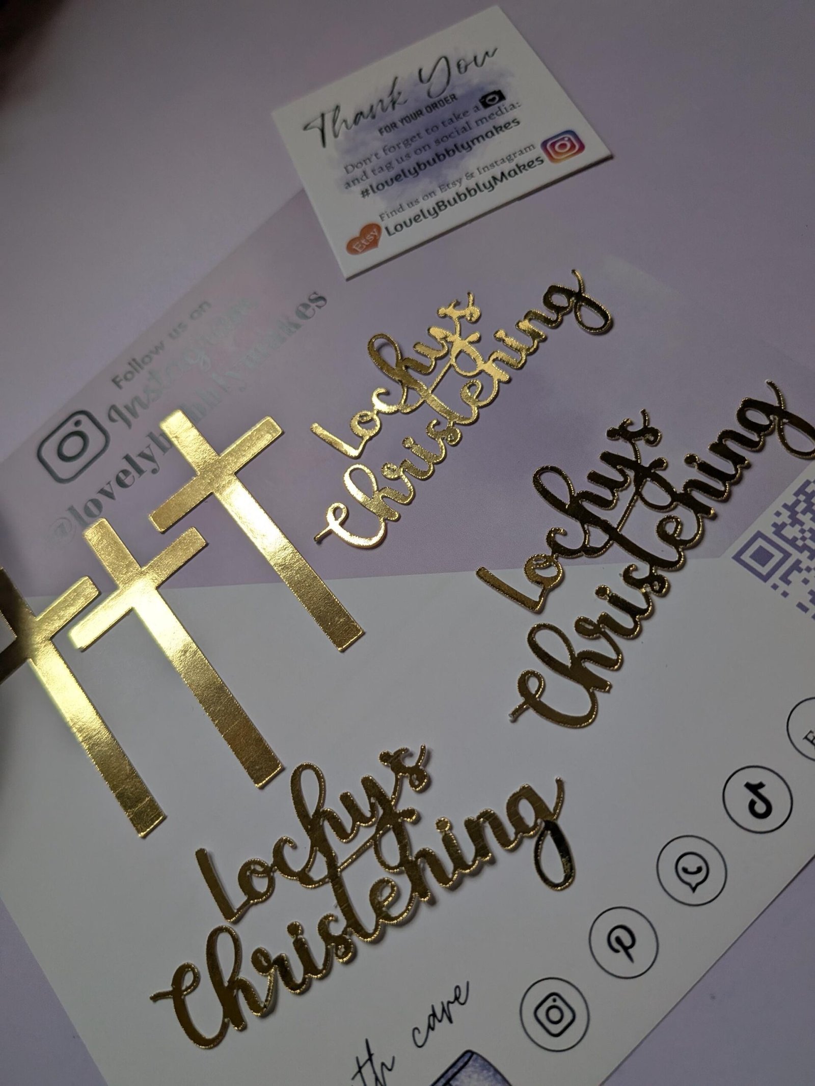 Christening/Baptism & Cross Topper Bundle - Image 4