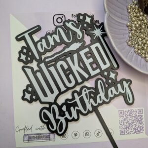 Wicked Acrylic Birthday Cake Topper
