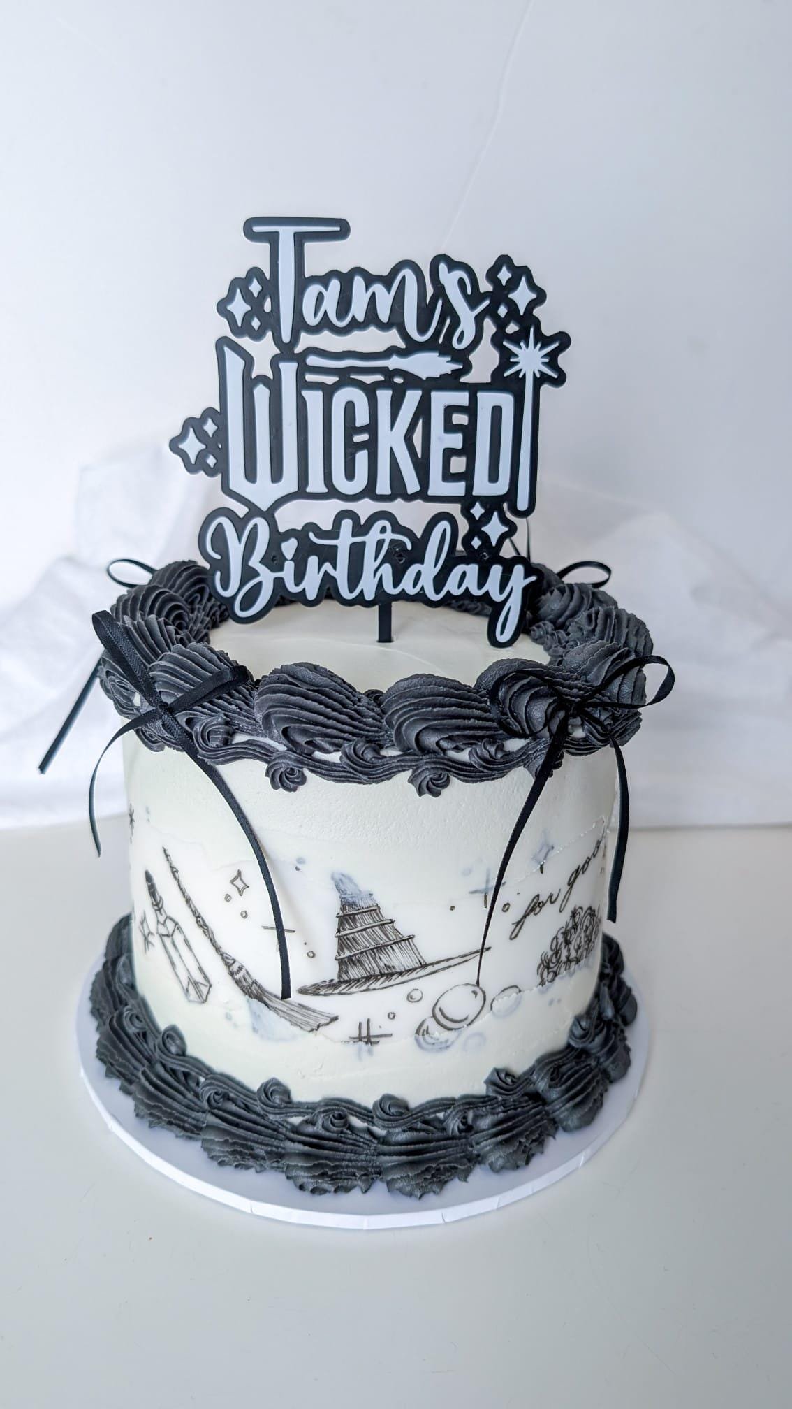 Wicked Acrylic Birthday Cake Topper - Image 4