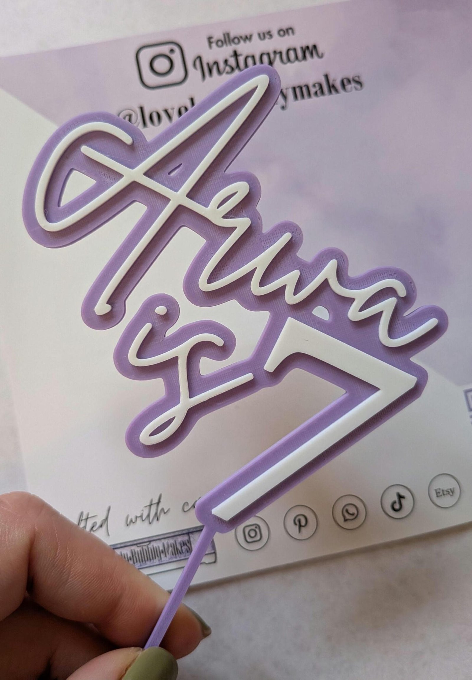 Acrylic Layered Cake Topper