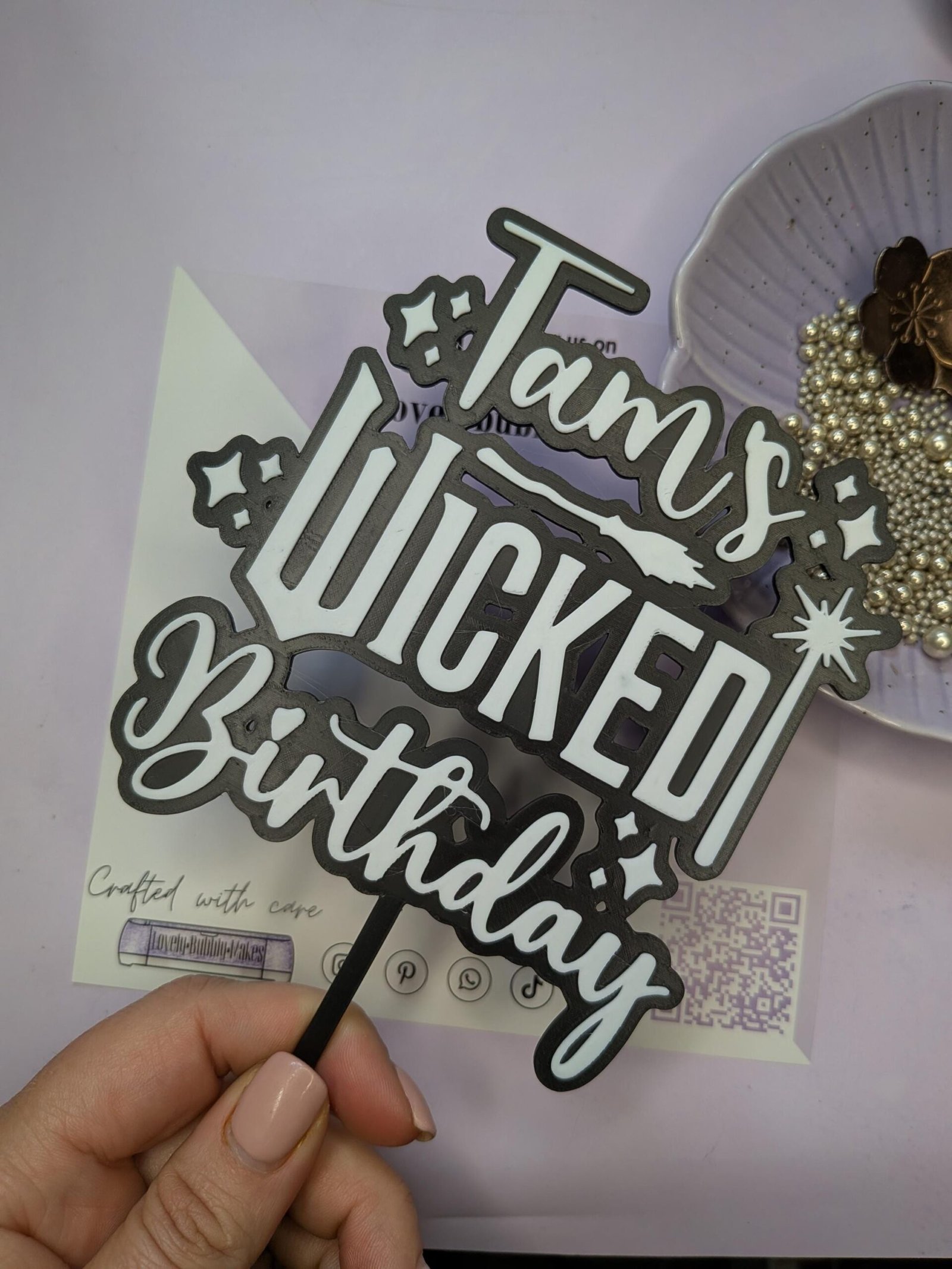 Wicked Acrylic Birthday Cake Topper - Image 2