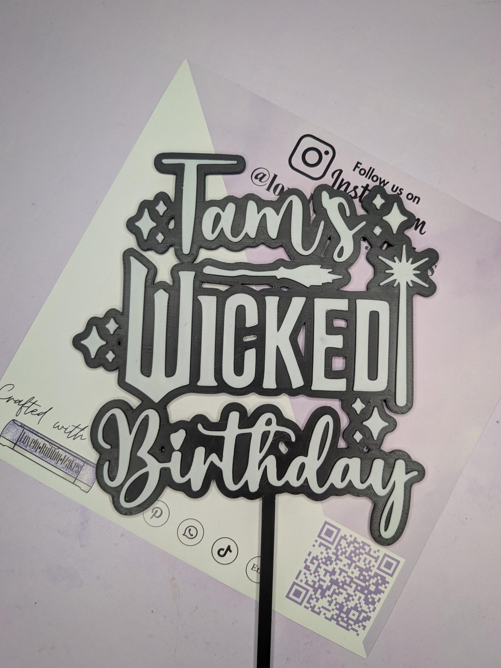 Wicked Acrylic Birthday Cake Topper - Image 5